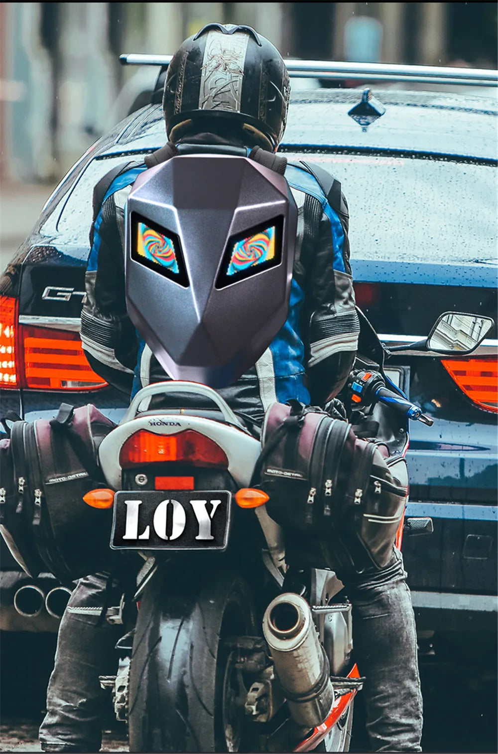 LED locomotiva zaino Display schermo Business travel Laptop zaino uomo outdoor espanso moto ciclismo zaino per donna