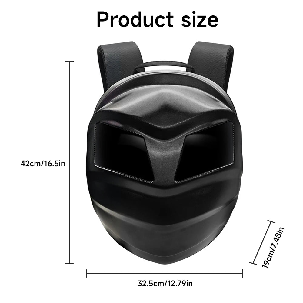 Zaino per moto a LED con schermo digitale programmabile, borsa per casco da ciclismo impermeabile per esterni per escursioni, guida in moto
