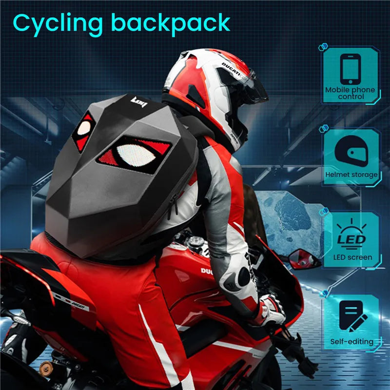 LED locomotiva zaino Display schermo Business travel Laptop zaino uomo outdoor espanso moto ciclismo zaino per donna