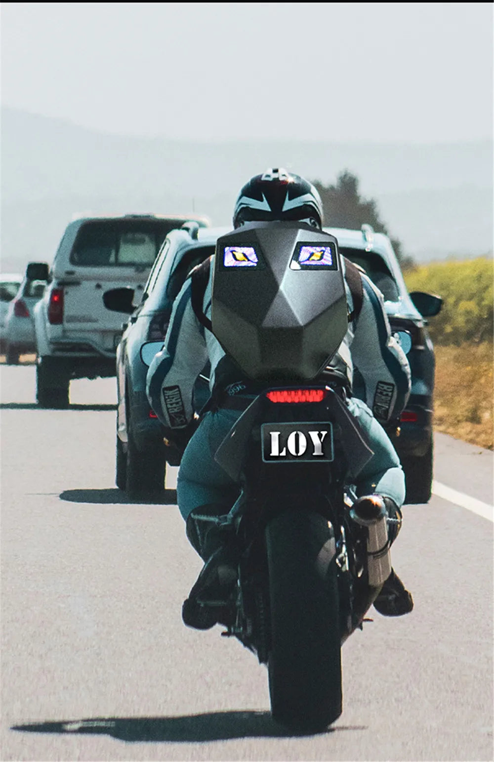 LED locomotiva zaino Display schermo Business travel Laptop zaino uomo outdoor espanso moto ciclismo zaino per donna