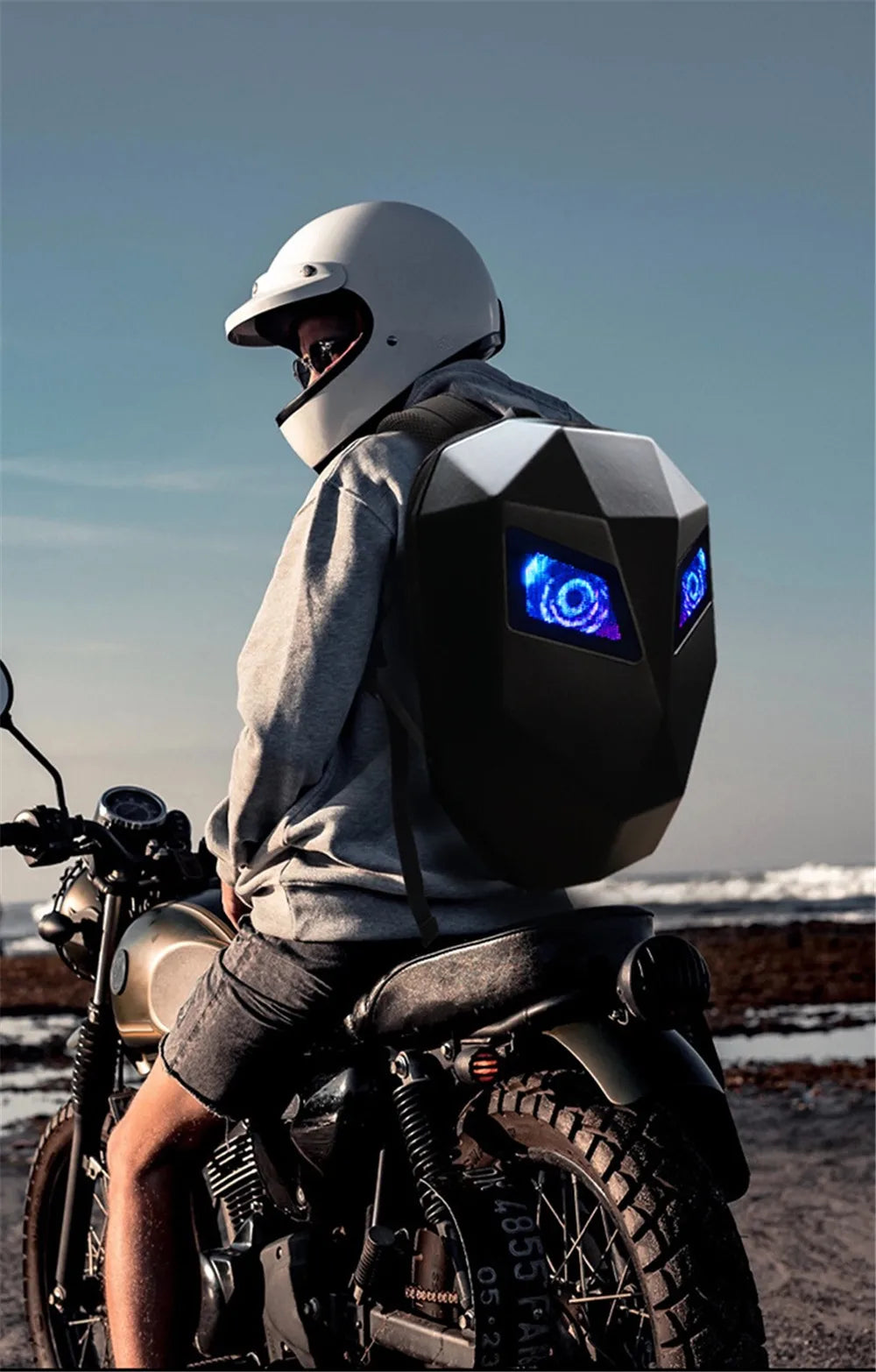 LED locomotiva zaino Display schermo Business travel Laptop zaino uomo outdoor espanso moto ciclismo zaino per donna
