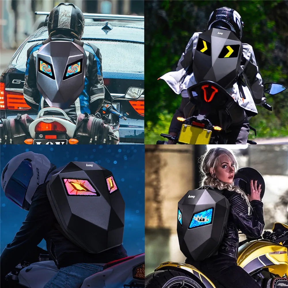 LED locomotiva zaino Display schermo Business travel Laptop zaino uomo outdoor espanso moto ciclismo zaino per donna