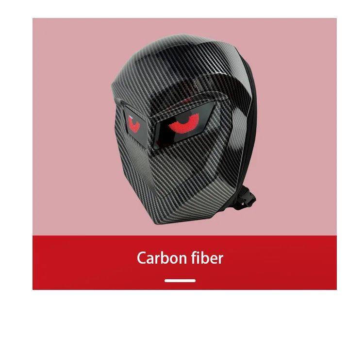 Zaino a LED per uomo Zaino per casco da ciclismo a LED con guscio rigido per donna Zaini per laptop impermeabili da viaggio d'affari