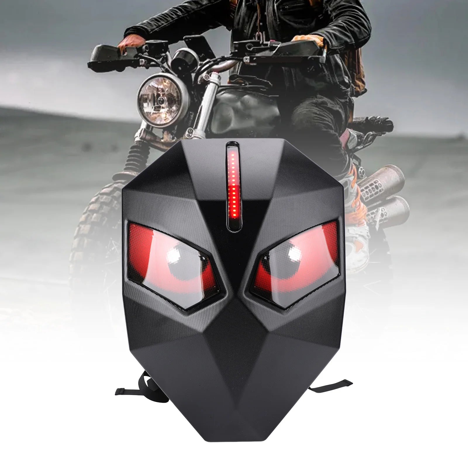 Zaino a LED Zaino per moto a LED Zaino per moto a LED 60x48 Pixel Borsa per casco con guscio rigido per schermo programmabile con controllo APP