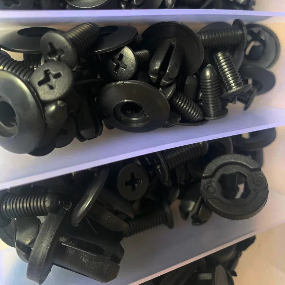 Clip di fissaggio automatica Misto per carrozzeria auto Push Fermo Pin Rivetto Paraurti Porta Trim Pannello di fissaggio Kit clip per auto Confezione scatola o borsa