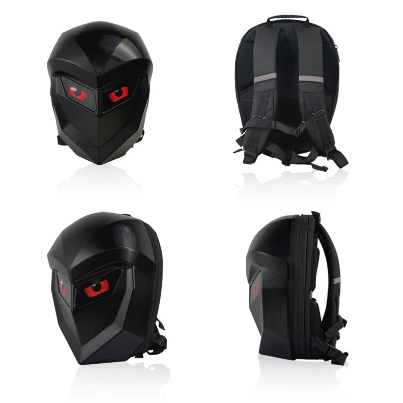 Zaino a LED per uomo Zaino per casco da ciclismo a LED con guscio rigido per donna Zaini per laptop impermeabili da viaggio d'affari