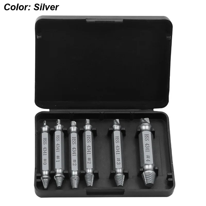 Set di estrattori per viti danneggiate Punta da trapano HSS Dispositivo di rimozione rotto spelato Piccolo kit da presa facile e facile Utensili elettrici da demolizione