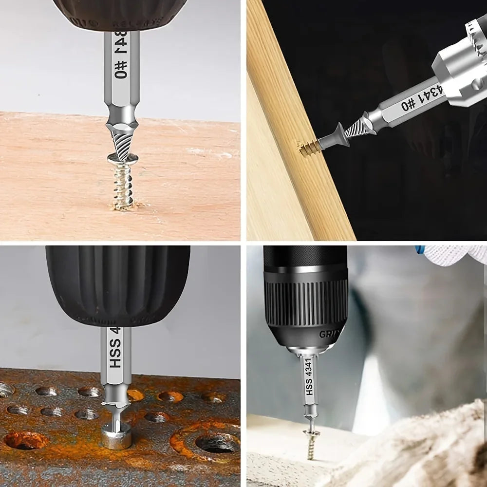 Set di estrattori per viti danneggiate Punta da trapano HSS Dispositivo di rimozione rotto spelato Piccolo kit da presa facile e facile Utensili elettrici da demolizione