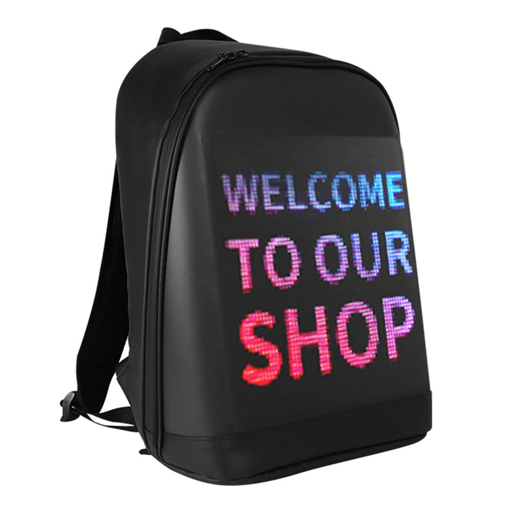 Donne uomini LED Display a piedi pubblicità zaino scuola borse per Laptop