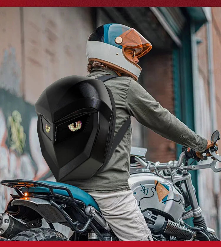 Zaino a LED per uomo Zaino per casco da ciclismo a LED con guscio rigido per donna Zaini per laptop impermeabili da viaggio d'affari