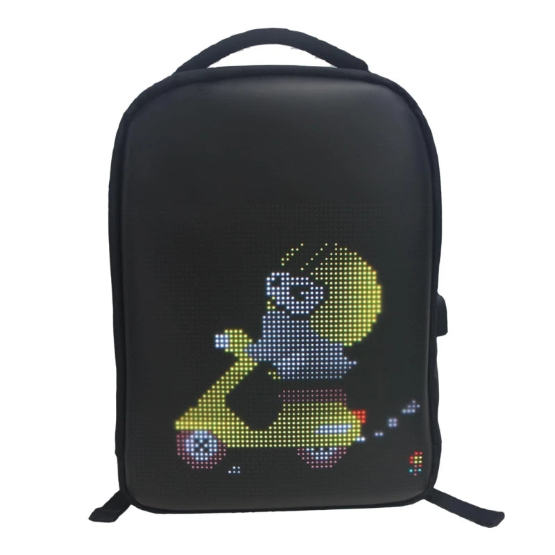 D0LF Display LED Visualizzazione zaino Pannello programmabile Schermata luminosità impermeabile Design ergonomico Design