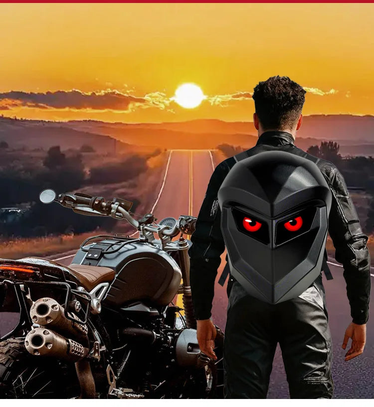 Zaino a LED per uomo Zaino per casco da ciclismo a LED con guscio rigido per donna Zaini per laptop impermeabili da viaggio d'affari