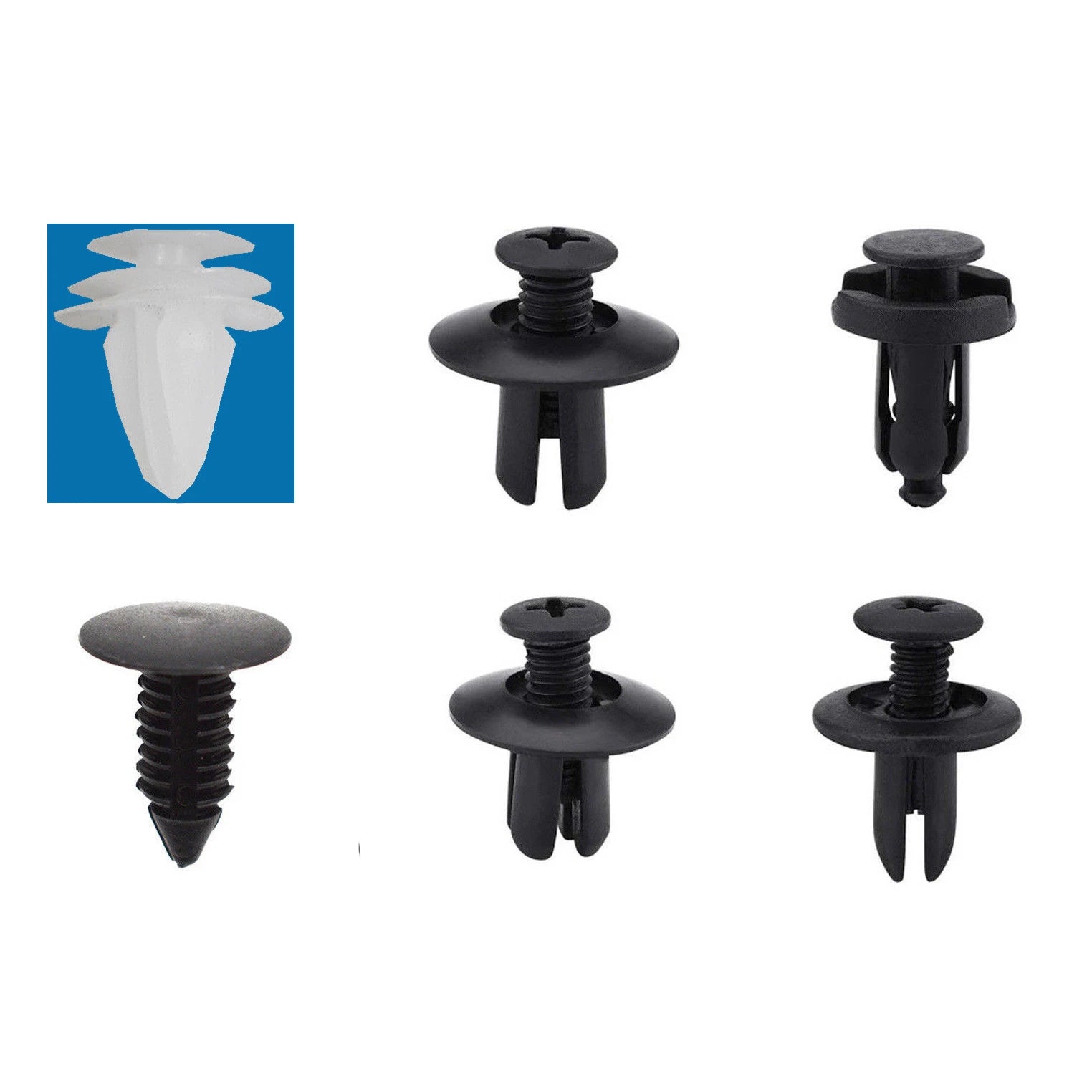 Clip di fissaggio automatica Misto per carrozzeria auto Push Fermo Pin Rivetto Paraurti Porta Trim Pannello di fissaggio Kit clip per auto Confezione scatola o borsa