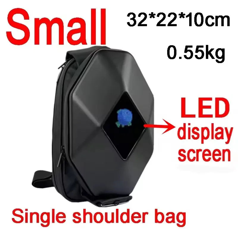 Zaino a LED per uomo Zaino per casco da ciclismo a LED con guscio rigido per donna Zaini per laptop impermeabili da viaggio d'affari